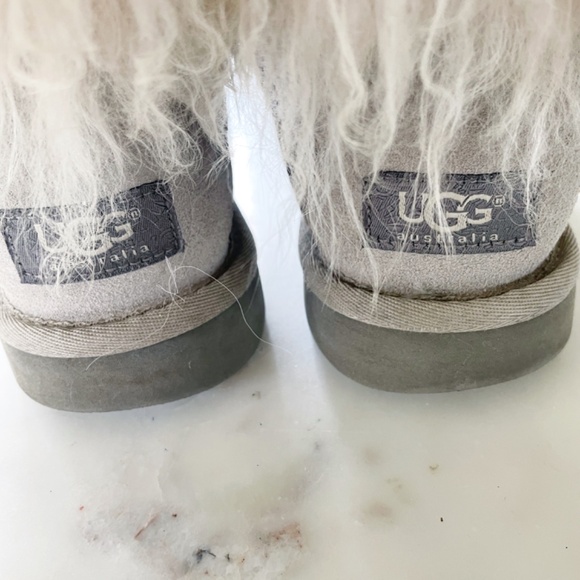 UGG Lida Boots in Seal Grey with Sheepskin and Mongolian Fur - Picture 6 of 15